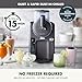 GreenPan Frost Ice Cream Maker & Slushie Machine, Soft Serve, Sorbet, Margaritas, Milkshakes, Frozen Yogurt, No Pre-Freezing, Ready in 15 Mins, 6 Modes, 7 Textures, Self-Cleaning, Family Size, Gray