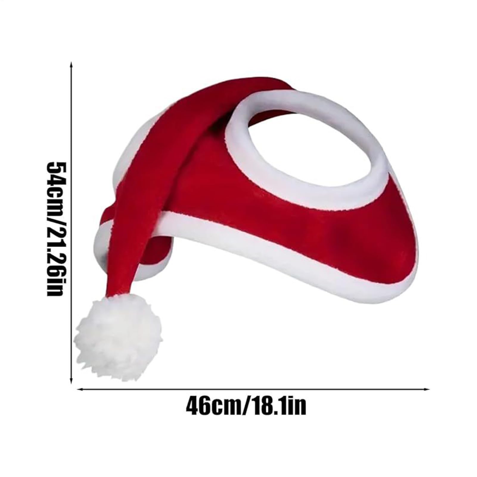 Cappello da cavallo di Babbo Natale - Costume da equino per le vacanze 54x46 cm, imbottitura senza sella traspirante, elegante accessorio per l'equitazione | Christmas Farm Ranch Amanti degli animali