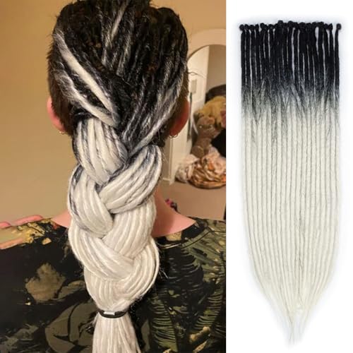 Kraler 24 inch 40 Strands Thick Dreadlock Extensions, SE Ombre