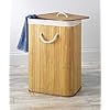 Whitmor 6277-6702 Natural Rectangular Bamboo Hamper with Rope Handles ...
