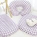 DILIMI Nursing Pillow Cover, Stretchy Removable Case for Breastfeeding Pillows, Ultra Soft Comfortable Slipcover for Baby Girl and Boy, Purple Checkered