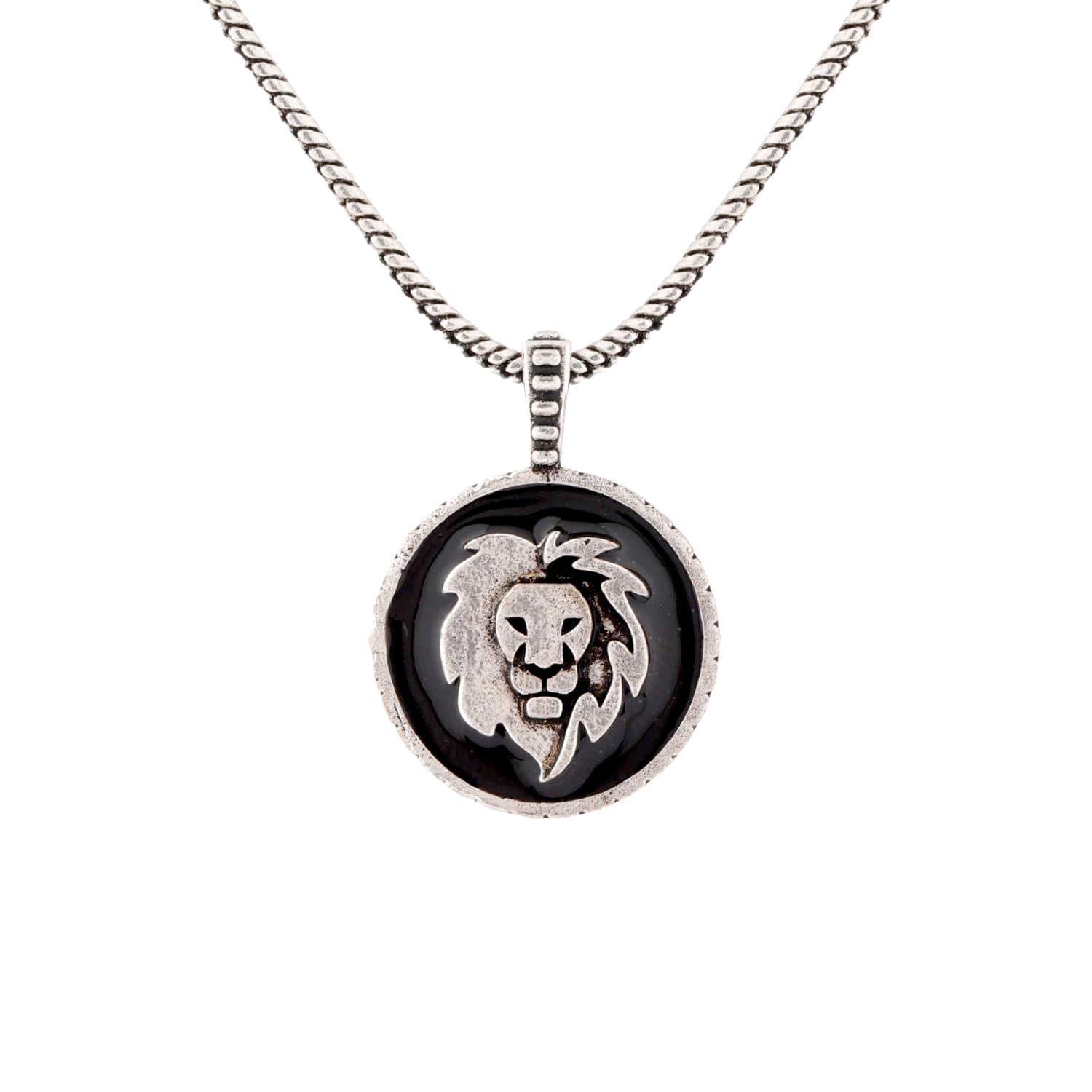 voylla Evil Eye Leo Zodiac Black Oxidised Anti Tarnish Pendant for Men Brass Silver Plated Mens Pendant Zodiac Jewellery Mens Chain Accessory Valentine Gift for Him-picture-16