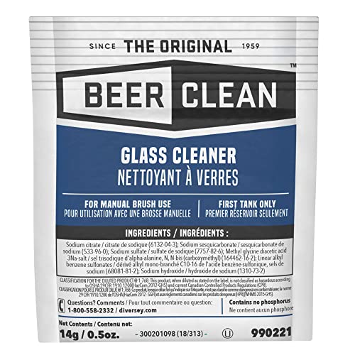 BEER CLEAN 990221 Glass Cleaner for Manual Brushing, Restaurant Barware & Glass Cleaning System...