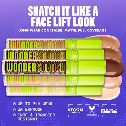 NYX PROFESSIONAL MAKEUP Wonder Snatch Concealer, Brightening, Lifting & Snatching Full Coverage Makeup Concealer with 24HR Wear, Vegan & Cruelty Free - Golden - image 5