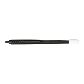 Mellie Microblading Disposable Pen 10pk, U18 NANO .15mm | Black | Pigment Sponge, Disposable Tool | For Creating Eyebrows, Microblading Supplies