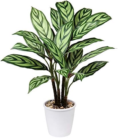 27″ Large Fake Plants Artificial Fiddle Leaf Fig Tree Faux Tall Plant in Pot Big Green Floor Plant Faux Ficus Lyrata for Home Office Decoration