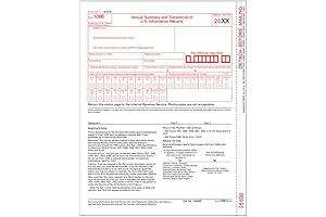 IRS Approved 1096 Laser Transmittal/Summary Tax Form (1 Pack) by Amleo