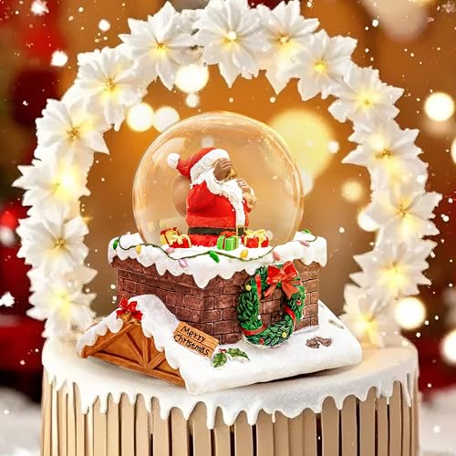 Christmassantaclausonchimneymusicalsnowglobeautomaticsnowfallmusicboxcolorlightsfestiveholidayornamentforfamiliesfriendsplays14classicchristmascarols  Urban Country Home Decor Christmas santa claus on chimney musical snow globeautomatic snowfall music boxcolor lightsfestive holiday ornament for families friends plays 14 classic christmas carols  urban country home decor