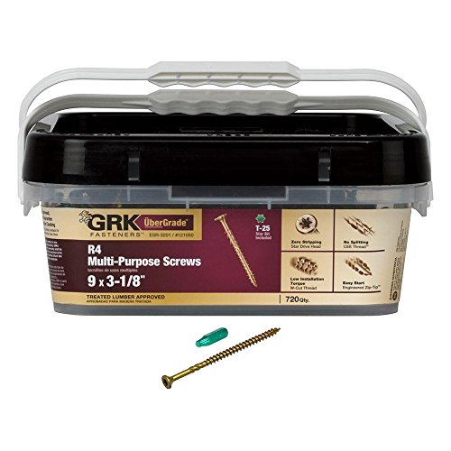 Greatest Product GRK 121050 R4 T-25 Multi-Purpose Framing/Decking Screws, 9 by 3-1/8, Steel, Flat Get Popular Offer GRK 121050 R4 T-25 Multi-Purpose Framing/Decking Screws, 9 by 3-1/8, Steel, Flat