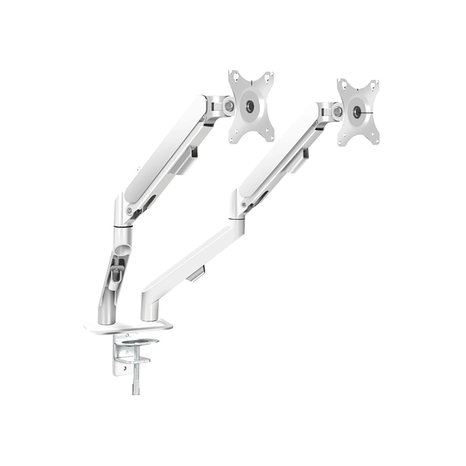 TKJfdTY Monitor Dual-Screen Splicing Bracket Desktop Computer Display Cantilever Without Punching Up And Down Lifting Rotating Mechanical Arm，White