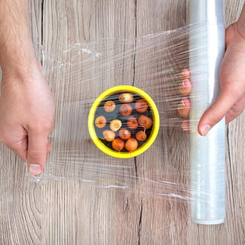 Image of Satyam Cling Film, 30 Metres x 30 cm, Multipurpose Food Wrapping Paper Food Grade Wrap, Biodegradable Food Wrapping Roll Food Storage & Wrapping for Freshness (Pack of 3)