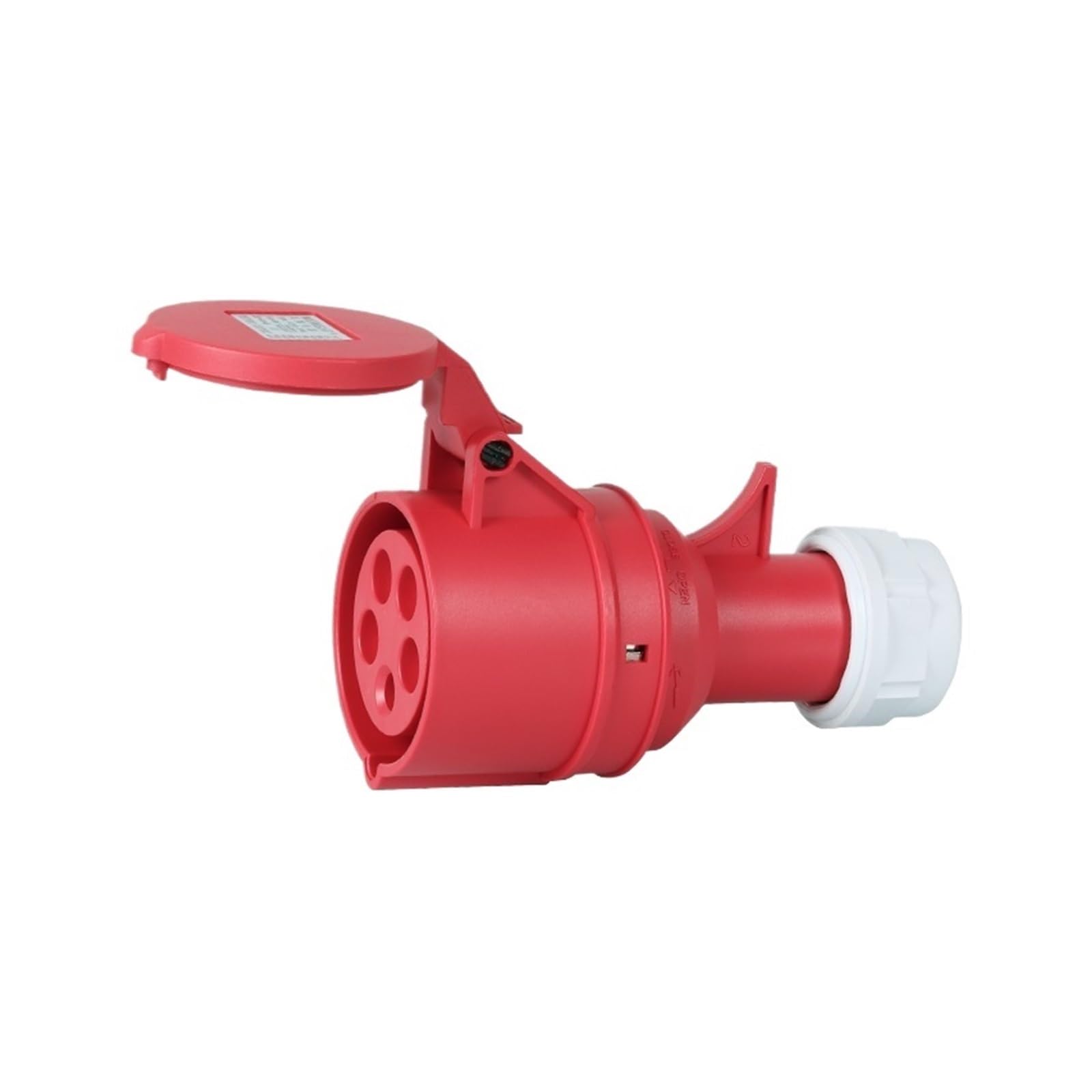 Enchufe de aviación para evitar cortes de luz en motores trifásicos de 32A con protección IP44