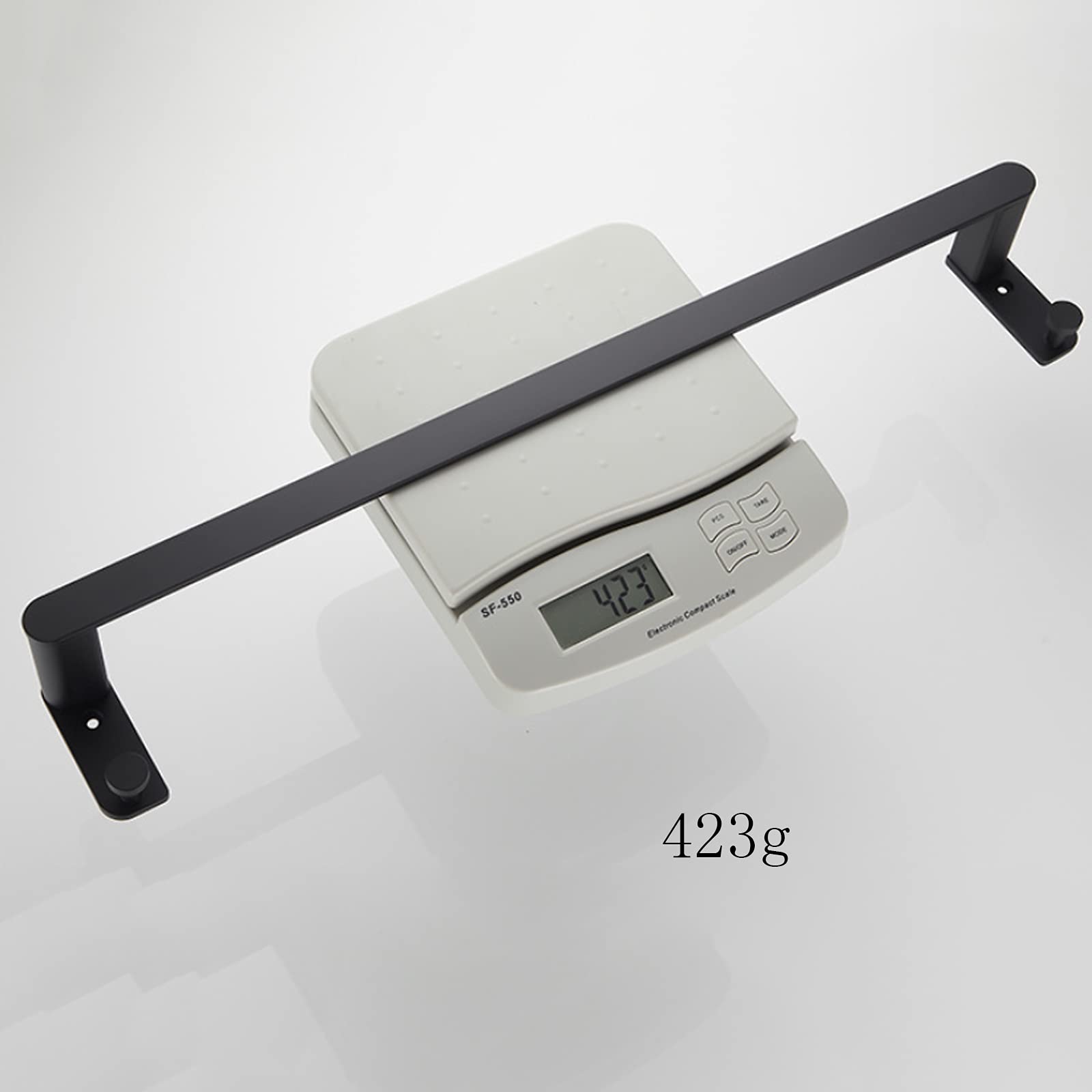 LYGXWJFC Toallero Toallero de baño, Aluminio, Toallero, Toallero de baño, Montado en la Pared, Toallero Negro, Perforación e instalación/40 cm