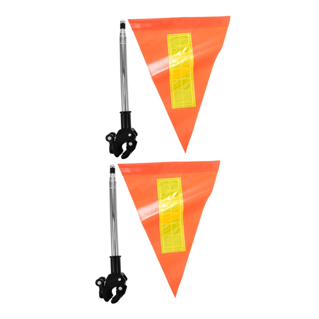 iplusmile 2piezas Bandera De Seguridad con Diseño Telescópico Ajustable Portabanderas para Carritos De Golf Banderas Reflectantes para Sillas De Ruedas y Bicicletas Color Naranja