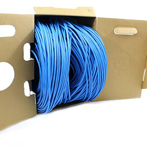 Cable Ethernet Cat6e UTP 500ft 23AWG Azul miniatura 2