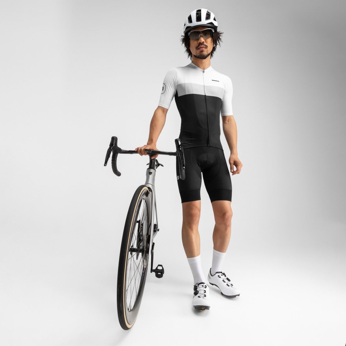 SIROKO - Letnia Koszulka Rowerowa Siroko M3 Podium - XS - Czarny/Biały