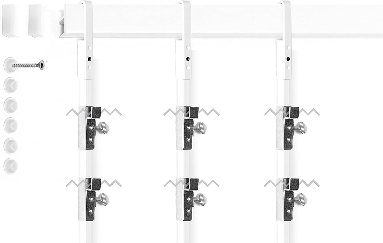 Timeless Modern Residential Picture Hanging System (White, 6')