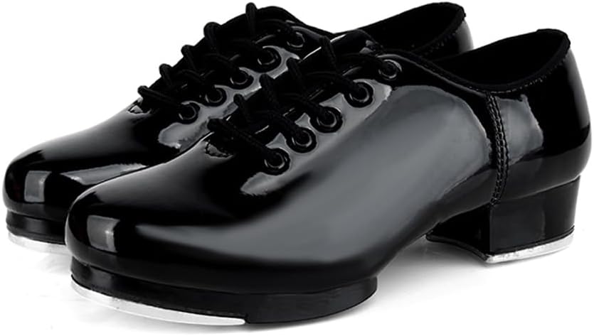 Unisex Kids Tap Shoes Lace up Dance Shoe for Girls Boys