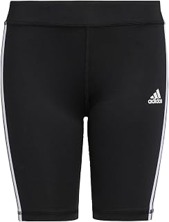 adidas Girls' Big Detached Waistband 3 Stripe Bike Short, Black, X-Large (16)