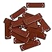 Produktbild B Blesiya 20x Handmade Labels Etiketten Tags PU Leder Annäher Labels Hand Nähen Knopf DIY Basteln für Kleidung Tasche Näharbeit Deko - Braun 2#, 51 × 15 × 1 mm
