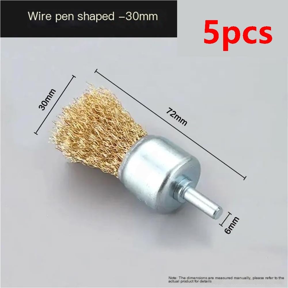 Szczotki druciane Głowica polerska Miska Płaski zestaw typu T Pen 10-100mm(30mm)