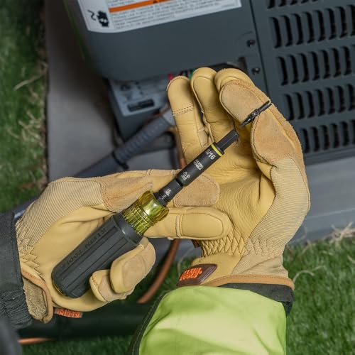 Klein Tools 32527HD KNECT 11-in-1 HVAC Multi-Bit Screwdriver / Nut Driver, Impact Rated with Phillips, Slotted, Square, and Schrader Bits by KLEIN TOOLS - Image 5