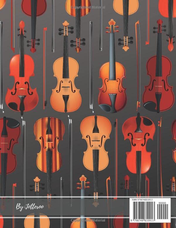 Miniatura 2 de Blank Sheet Music Journal A violin inspired sheet music manuscript notebook to record and compose musical notes and songs 108 Page, White Paper, 12