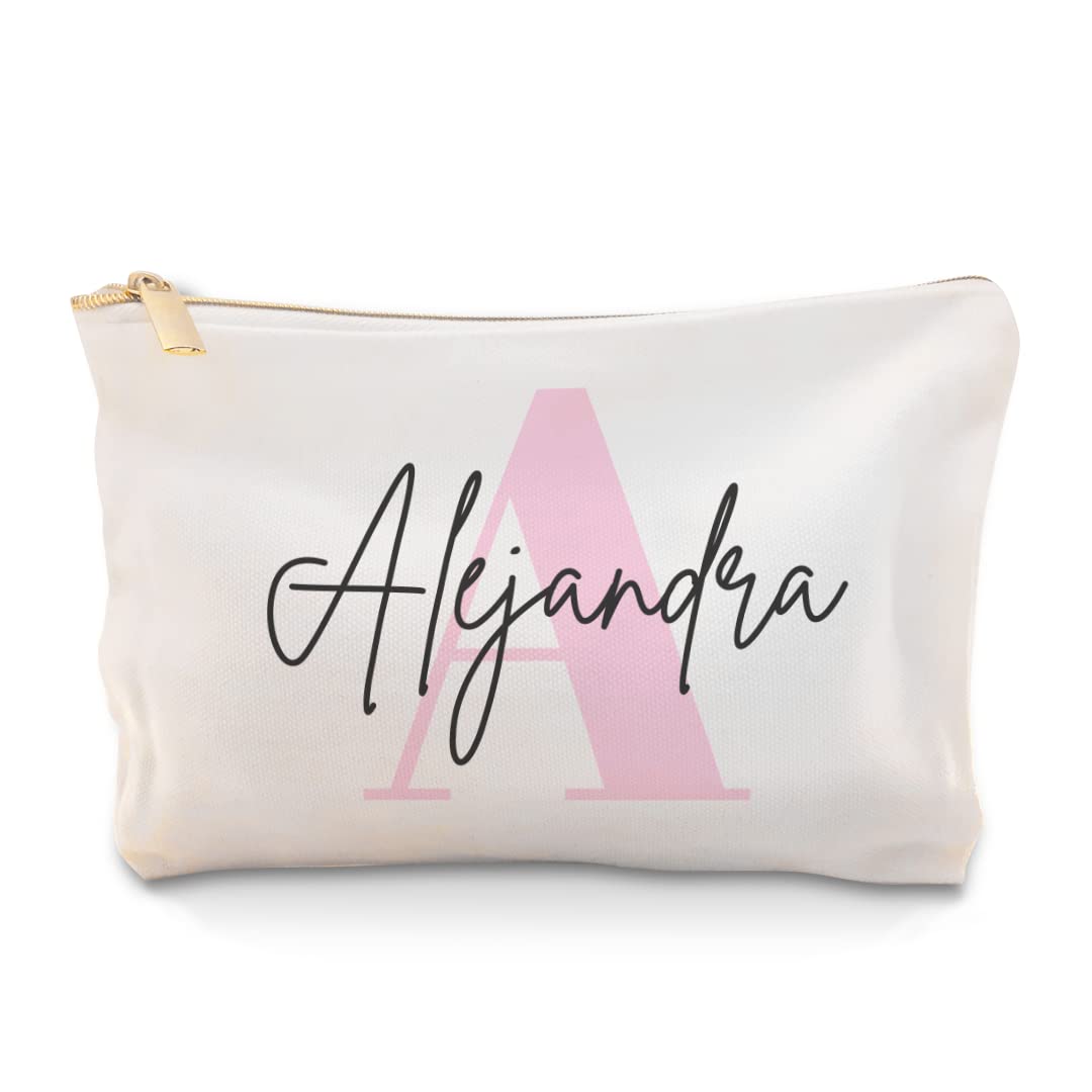 Kadoo Regalos Neceser de Maquillaje, Personalizado con Inicial y Nombre Elegante