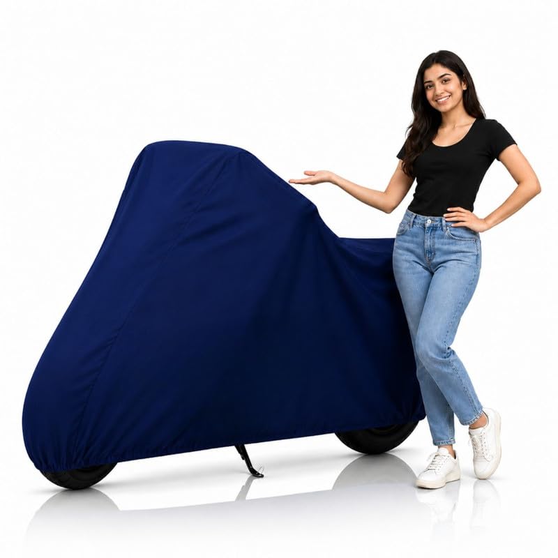 Image of Ultra-Protect Bike Body Cover for Pulsar 220F Cover| 100% Waterproof, Dustproof & Scratch Resistant | Heavy Duty Two Wheeler Covers with UV Protection, Heat Resistant | All Weather (Blue)