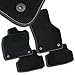 Produktbild Bär-AfC MI02384 Classic Auto Fußmatten Nadelvlies Schwarz, Bandeinfassung Schwarz, Ziernaht Weiß, Set 4-teilig, Passgenau für Modell Siehe Details