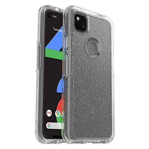 OtterBox Symmetry Clear Series Case for Google Pixel 4a (ONLY, Not Compatible with 5G Version) - Stardust (Silver Flake/Clear) - image 1