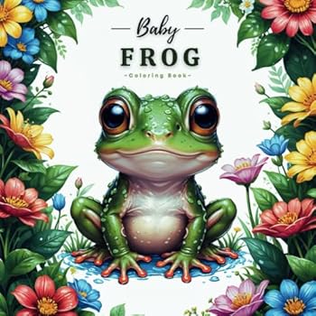 Paperback Baby Frog Coloring Book: Cute Frog Coloring Pages For Frog Lovers, With 45 Adorable Illustrations. Book