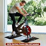 TOBWOLF 2PCS Non-Slip Mat Compatible with Peloton Bike, Concept 2 Rowing Machine, Exercise Bike Mat, Mat Protect Hardwood Floor Carpet for Home Gym, Workout Mat for Bike Trainer, Stationary Spin Bike - Image 5