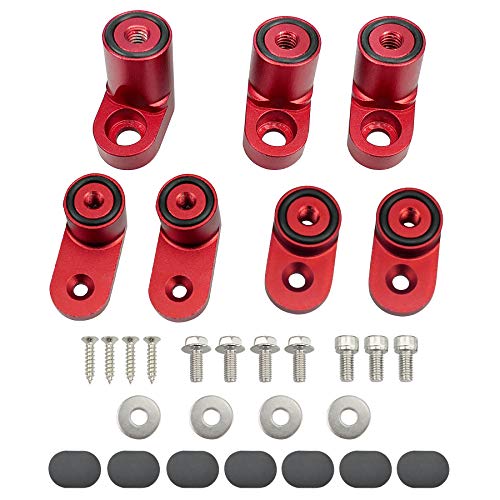 Qnbes Rear Wing Spoiler Riser Extender Kit Bolt-on Type Fit for Ford Focus ST 4Dr Hatchback 2013-Up 2014-2018 Red