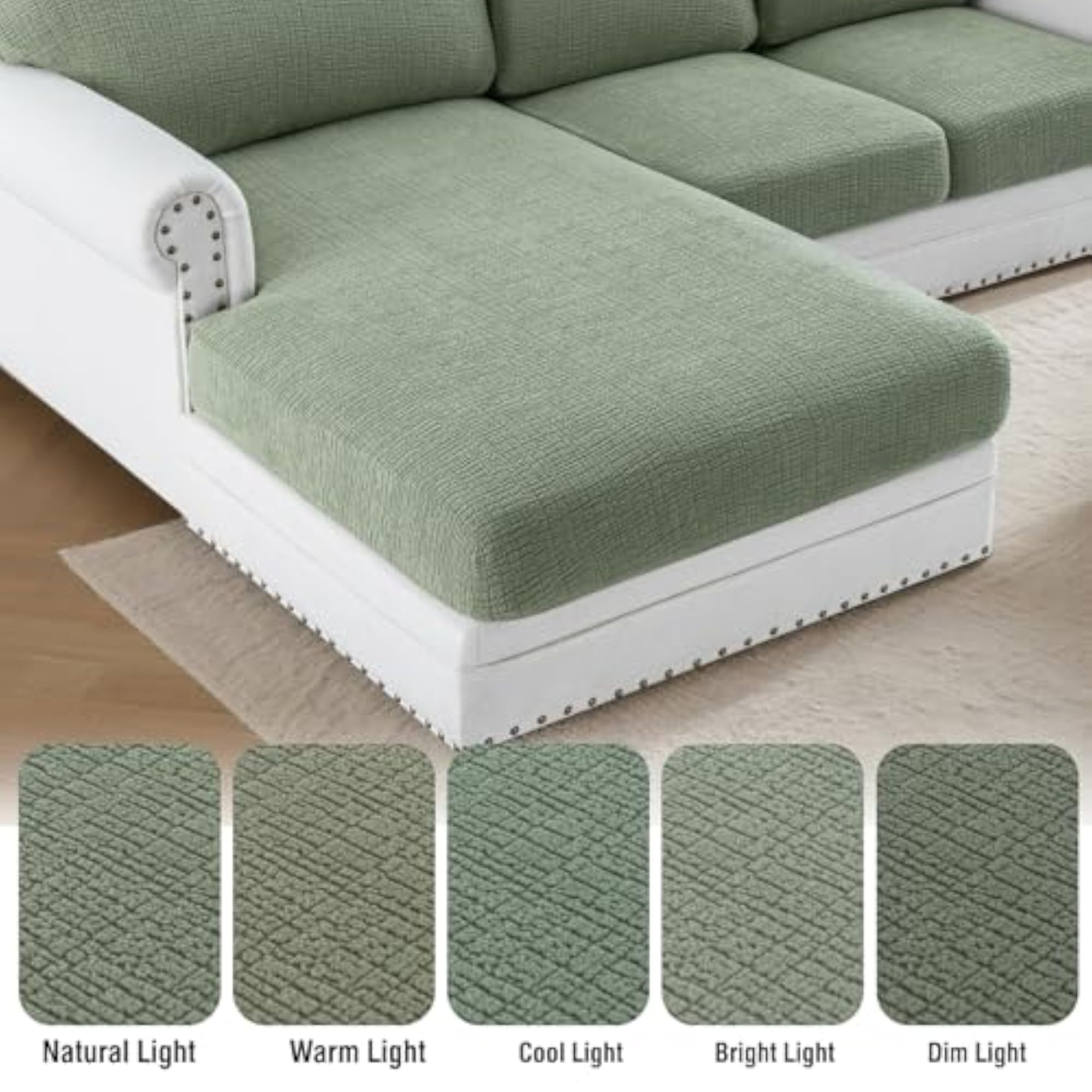 Super Stretch Jacquard Couch Cushion Covers, Furniture Protector