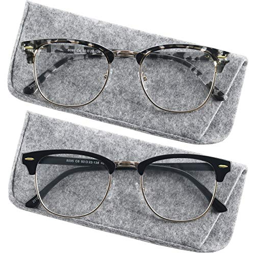 Image of Yogo Vision Blue Light Glasses for Men and Women Semi Rimless Half Rim Computer Eyeglasses