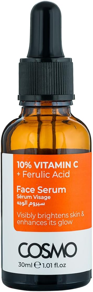 CD COSMO DESIGNS 10% Vitamin C + Ferulic Acid Visibly Brightens Skin & Enhances Its Glow Face Serum 30ml, For Men & Women, Skins Care, Dull Skin, Dark Spot, Uneven Skin Tone, All Skin Types