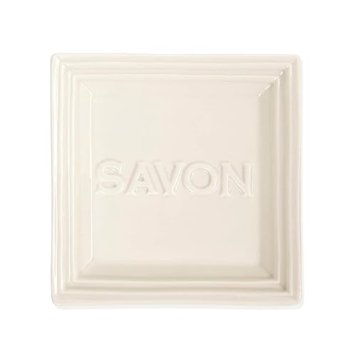 Pre de Provence - Jabonera de cerámica europea, color beige, Savon