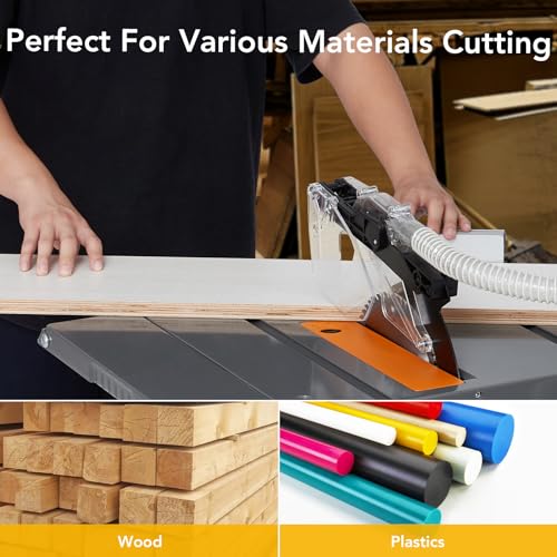 Table Saw for Jobsite 98% Vacuuming Rate, CuisinAid 8.5 inch Table Saw 5000RPM Cutting Speed, 2000W,15A Table Saw with Low Noise for DIY Woodworking and Furniture Making - Thumbnail 6