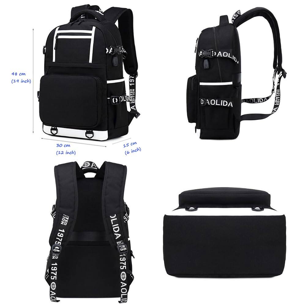 Jugador De Fútbol Estrella Rd7 Multifunción Luminoso Mochila Viaje Fútbol Club Fans Portátil Mochila