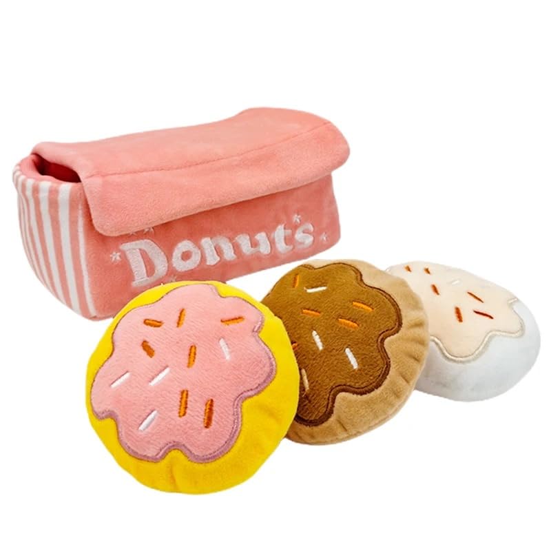 Talking Dog Club | Donut Box | Soft Squeaky Plush Dog Toy| for All Dog | Machine Washable | Reinforced Fabric | Non-Toxic | Durable Pet Toy (B0CHFZT3XQ) Amazon Price History, Amazon Price Tracker