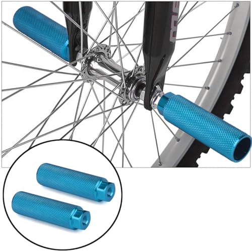 SMALLSTARIII Bike Pegs 2Pcs Aluminum Alloy Anti-Skid Lead Foot Bicycle Pegs 3/8 inch Axles