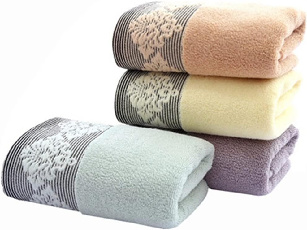 Towel Household Adult Finely Embroidered Towel Soft Satin Gray Coffee Color wash Towel Bath Towel (Color : C, Size : 34 * 74cm) (A 34 * 74cm) (D 34 * 74cm)