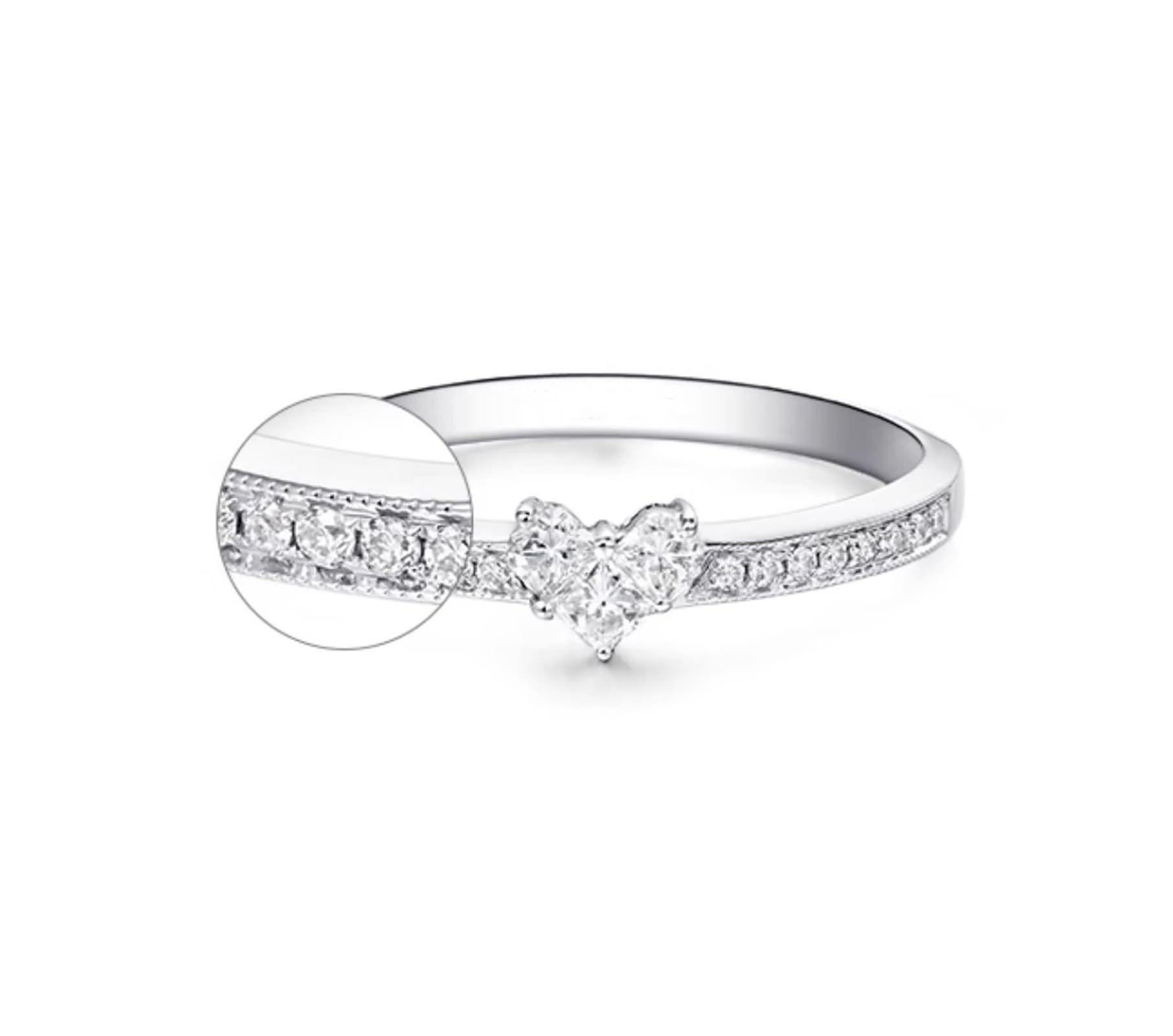 Obrączki ślubne damskie, srebrne, 0,22 ct, diament Pt950 i białe złoto, prezent dla kobiet