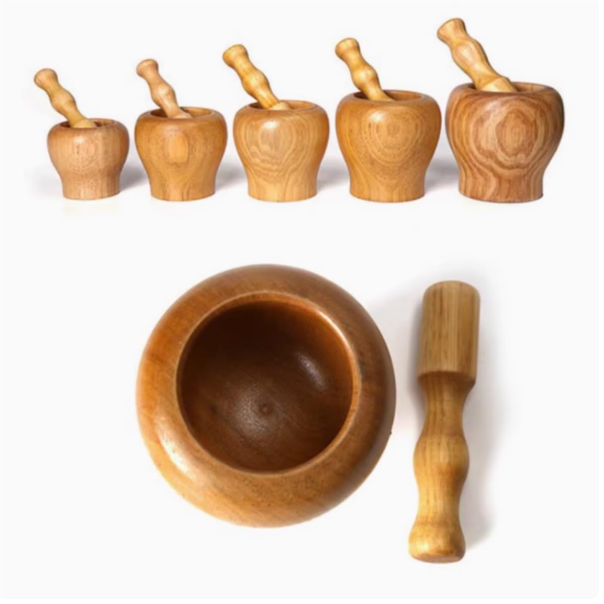 Mörser Stößel Küche Holz Knoblauch Stampfer Haushalt Grinder Knoblauch Mörser Knoblauchpresse Knoblauch Stößel Set Knoblauchschleifwerkzeug