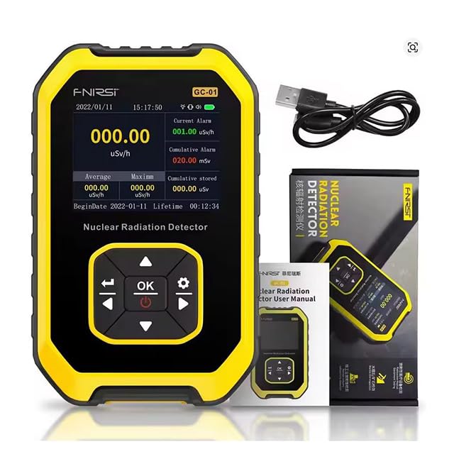 Maletín de protección industrial – Kit completo para riesgos químicos, vapores orgánicos, gases ácidos, pintura, fumigación y detección de radiación detector FNIRSI GC-01