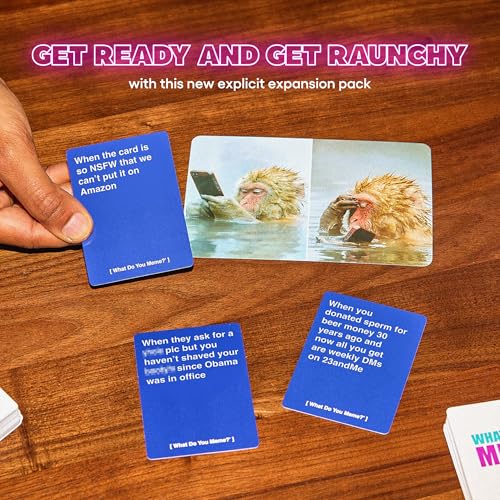 Image of What Do You Meme? After Hours by Relatable, The Explicit Expansion Pack for Game Night, Board Games, Adult Games, and Party Games, Includes 100 Caption Cards to Play with Full-Sized Game