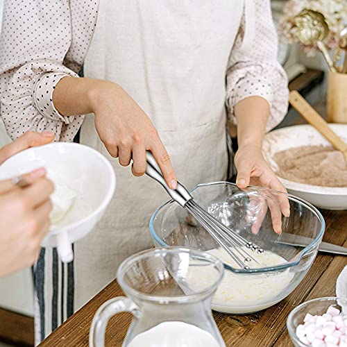 2 Pieces Stainless Steel Mini Ball Whisk 10-Inch And 12-Inch, Egg Beater Manual Mixer Whisk For Sauces Cream Cooking Blender #TOP5