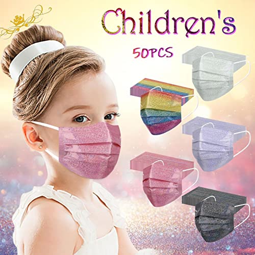 50 Pezzi Mascherine Bambini Maschere per Colorate