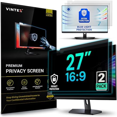 VINTEZ [2 Pack] 27 Inch 16:9 Privacy Screen for Computer Monitor ...